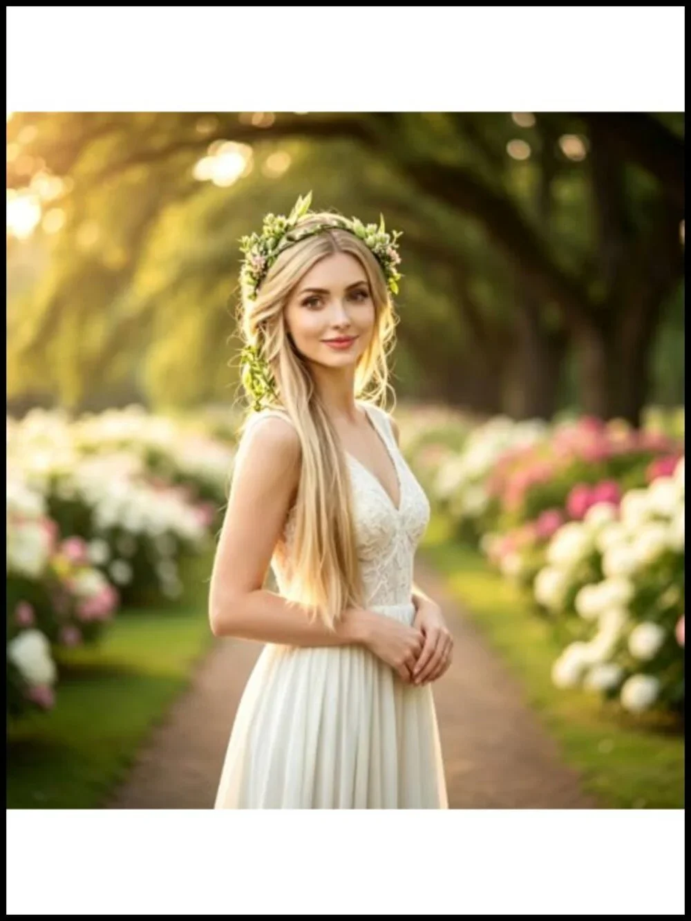Floral Crown Headband Wedding Halo Bohemian Hair Accessory Fabric Leaves
